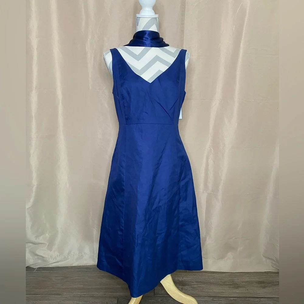 New J. Crew Size 10 Blue Cocktail Dress - Picture 2 of 10